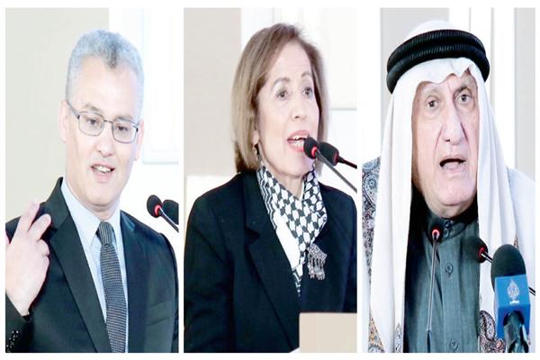د.حسن النعمة وفيحاء عبد الهادى ود. عبد الواحد العلمى