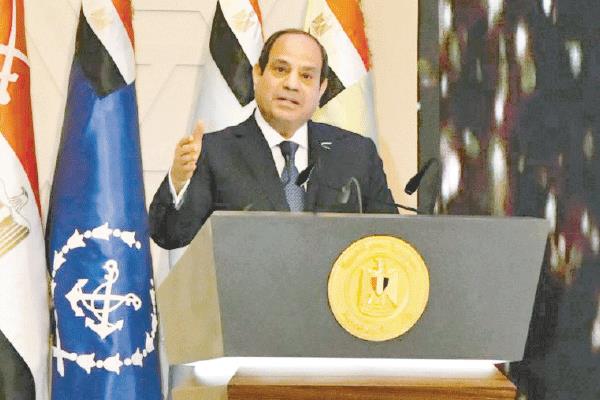 الرئيس عبدالفتاح السيسى يتحدث خلال الندوة التثقيفية