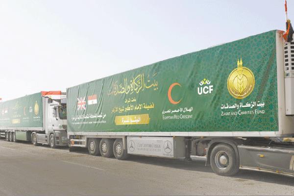 تواصل المساعدات الإنسانية إلى غزة