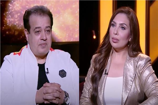 طارق عبد الحليم مع الإعلامية إنجي هشام