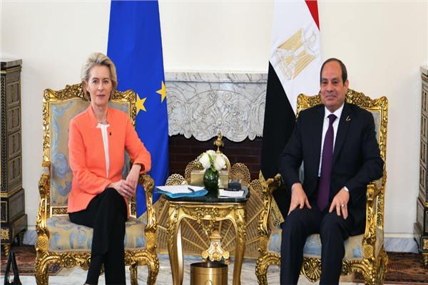 الرئيس عبد الفتاح السيسي وفون دير لاين