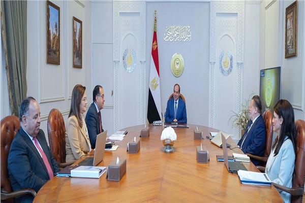 الرئيس السيسي خلال الاجتماع