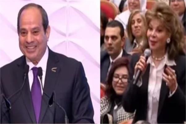 الفنانة صفاء أبو السعود والرئيس عبد الفتاح السيسي