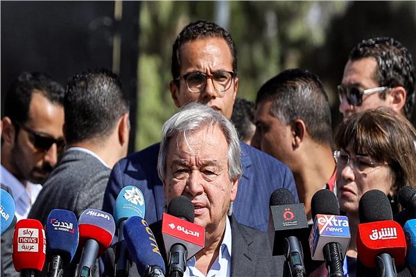 الأمين العام للأمم المتحدة يشيد بكرم وتضامن المصريين مع الفلسطينيين