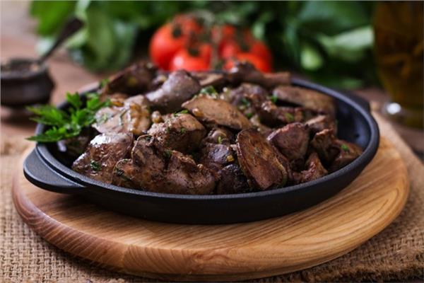 كبدة الدجاج بالفرن