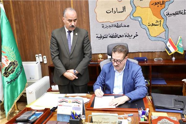 اللواء إبراهيم أبو ليمون محافظ المنوفية يعتمد جداول امتحانات الفصل الدراسي الثاني