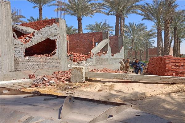 حاله تعدي بالبناء المخالف علي الأراضي الزراعية بالجيزة 