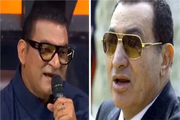 الرئيس الراحل محمد حسني مبارك والمغني الهندي أبهيجيت بهاتاشاريا