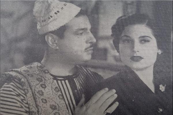 الفنان أنور وجدي والفنانة ليلى فوزي