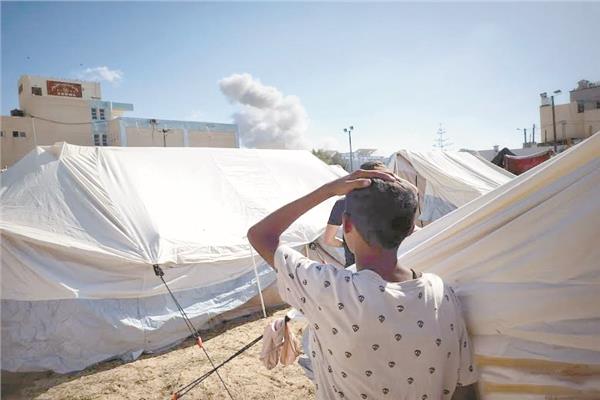 مدينة من الخيام تم نقل الفلسطيين إليها من مدن وقرى القطاع