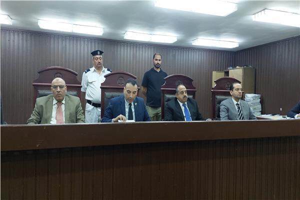 هيئة المحكمة برئاسة المستشار أيمن فؤاد فهمي