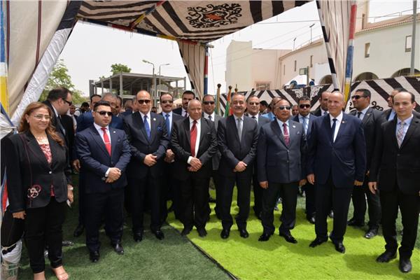 اللواء شريف فهمي بشارة محافظ الإسماعيلية ورئيس هيئة قضايا الدولة وضع حجر الأساس لمقر الهيئة الجديد