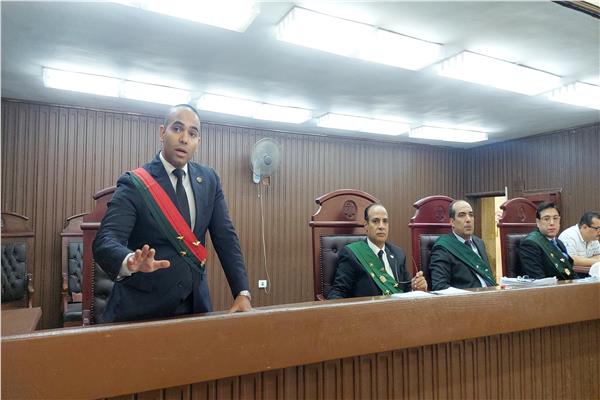 المستشار محمد حسن بودي وكيل النائب العام أثناء المرافعة