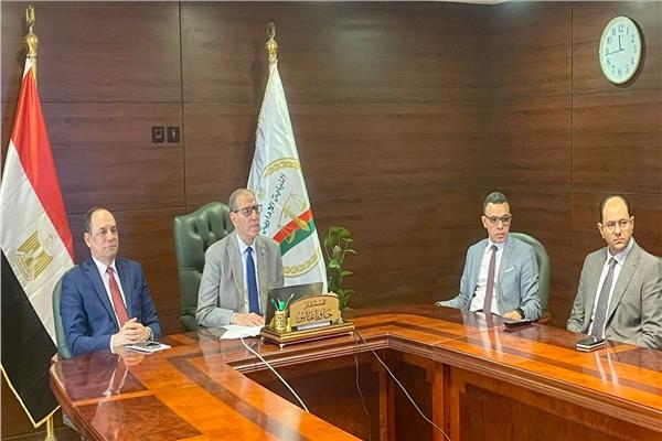 المستشار حافظ عباس رئيس هيئة النيابة الإدارية خلال افتتاح منظومة التحول الرقمي