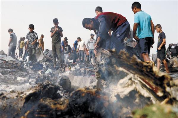 جثث الأطفال تفحمت جراء قصف الاحتلال الإسرائيلي