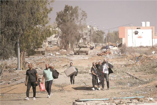 النازحون الفلسطينيون من قطاع غزة