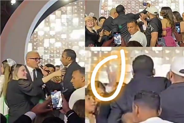 عمرو دياب خلال حفل زفاف ابنة محمد السعدي