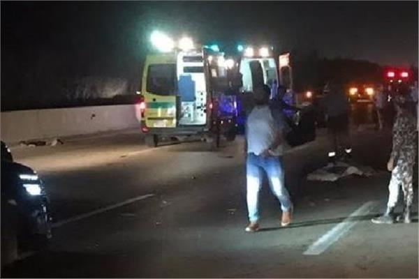 حادث تصادم سيارتين ملاكي