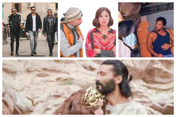 مشهد من فيلم «عصابة الماكس» ومشهد من فيلم «اللعب مع العيال»