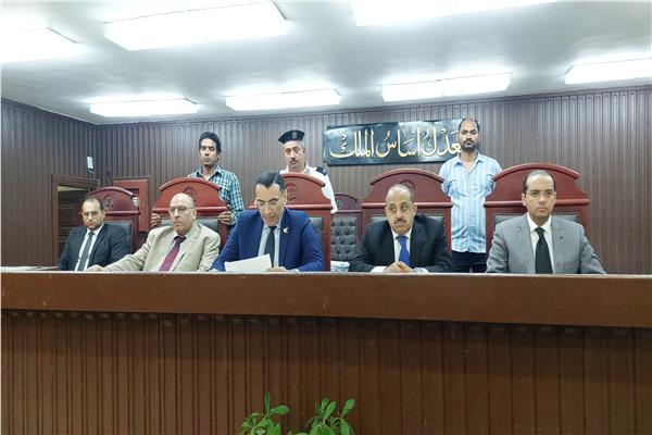 هيئة المحكمة برئاسة المستشار أيمن فؤاد فهمى