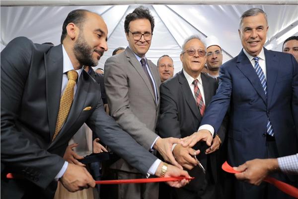 جانب من افتتاح معرض الكتاب بمكتبة الإسكندرية