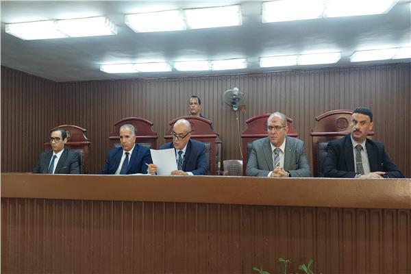 هيئة المحكمة برئاسة المستشار أيمن عفيفي سالم