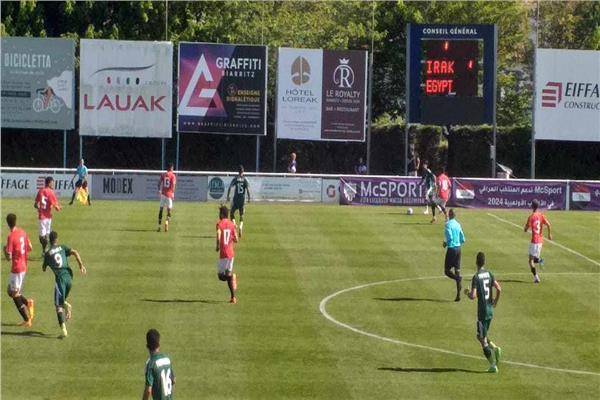 صورة من مباراة المنتخب الأولمبي والعراق 