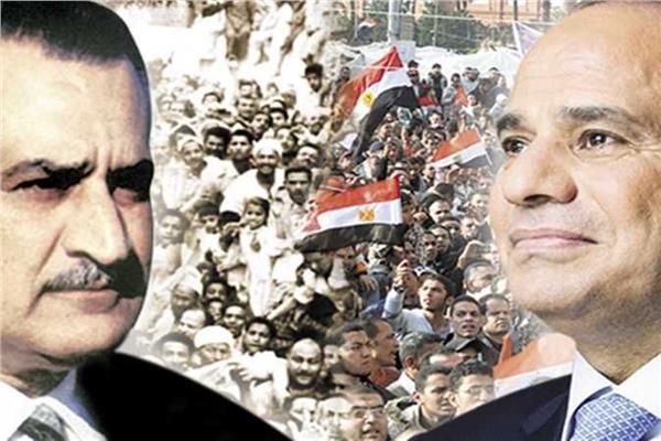 الرئيس السيسي والزعيم جمال عبد الناصر