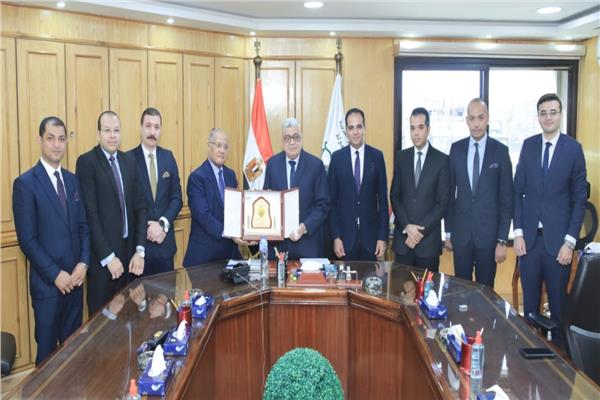 المستشار أحمد عبود خلال استقباله رئيس وأعضاء نادي قضاة مجلس الدولة بأسيوط