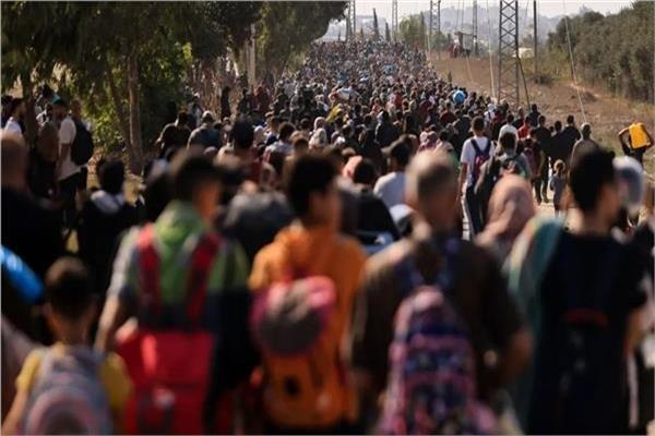 مشهد من نزوح الفلسطينيين بسبب تداعيات الحرب الإسرائيلية - صورة تعبيرية