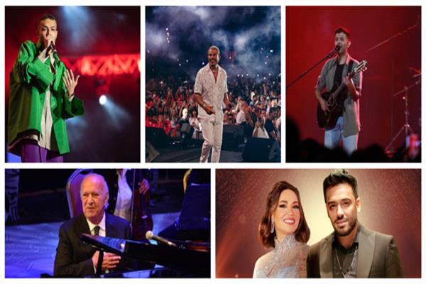 عمرو دياب وعمر خيرت ورامي جمال وحمزة نمرة و ويجز