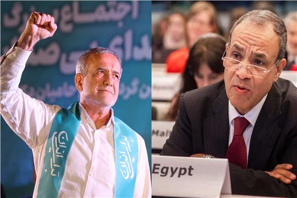 الوزير المصري "بدر عبد العاطي" - الرئيس الإيراني "مسعود بزشكيان"