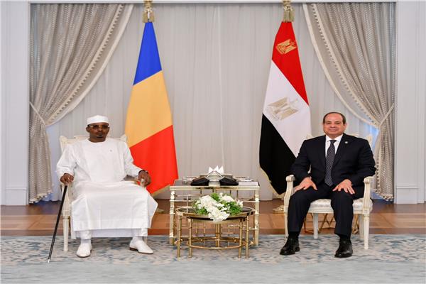 الرئيس السيسي يستقبل محمد إدريس ديبي رئيس جمهورية تشاد