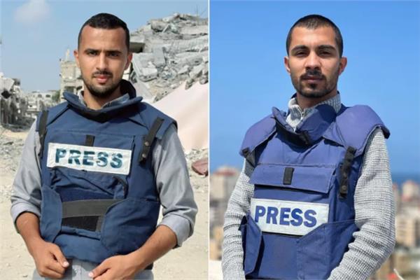 المراسل إسماعيل الغول والمصور رامي الريفي