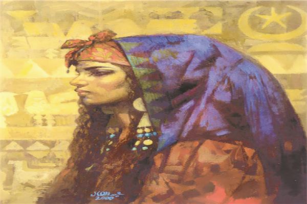 لوحة «بنت مصرية»  للفنان عبد العال - ألوان زيتية عام ٢٠٠٠