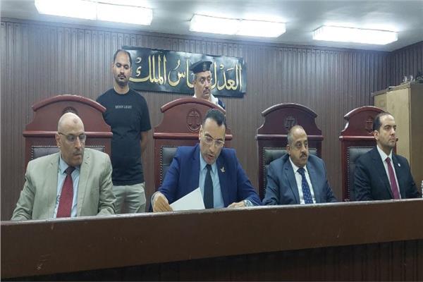 هيئة المحكمة برئاسة المستشار أيمن فؤاد فهمى