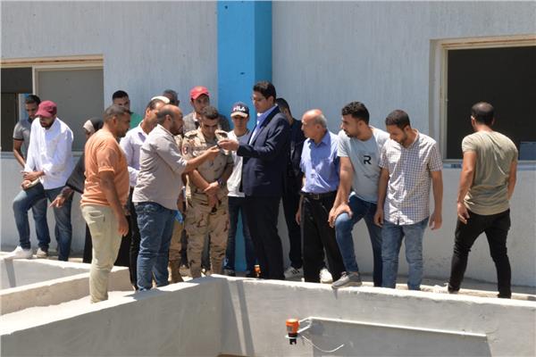 متابعة الأعمال النهائية بمحطة مياه شربين