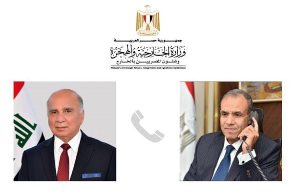  د. بدر عبدالعاطي ونظيره العراقي الدكتور فؤاد حسين