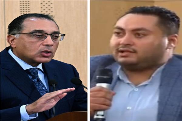 رئيس الوزراء د.مصطفى مدبولي ومحرر بوابة أخبار اليوم أحمد عيسى