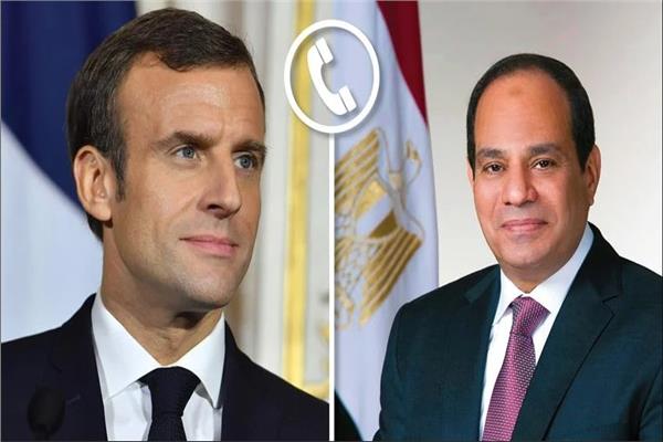 الرئيس عبد الفتاح السيسي- الرئيس الفرنسي إيمانويل ماكرون