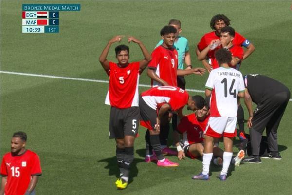 إصابة زيزو في مباراة المنتخب الأولمبي أمام المغرب