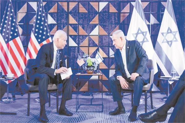 صورة ارشيفية لنتنياهو وبايدن