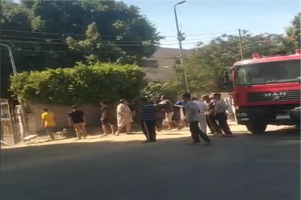 حريق اندلع داخل جراج سيارات
