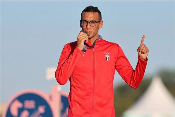 البطل أحمد الجندي، المتوج بالميدالية الذهبية في أولمبياد باريس 2024 في الخماسي الحديث