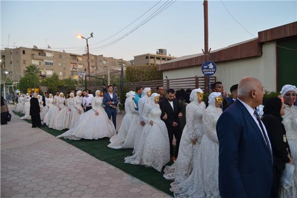 زفاف 50 عروسة من غير القادرات بالفيوم