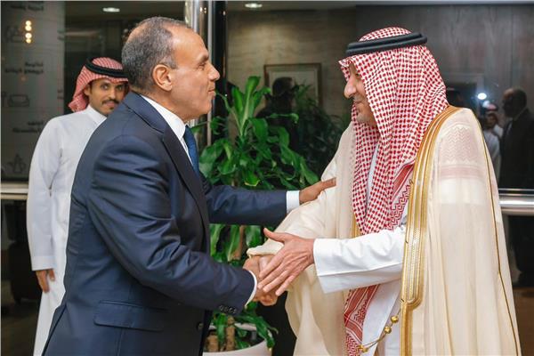 وزير الخارجية د. بدر عبد العاطي ونائب وزير الخارجية السعودي وليد الخريجي