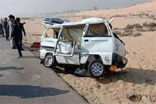 حادث انقلاب سيارة