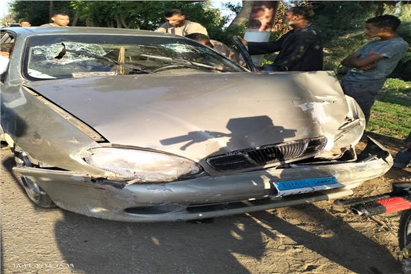 حادث تصادم سيارتين ملاكي
