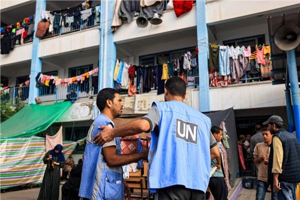 عمال الإغاثة الإنسانية في قطاع غزة - أرشيفية 