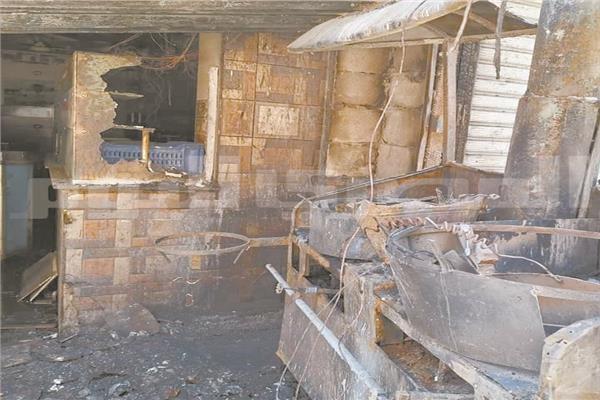 آثار الحريق داخل الحضانة